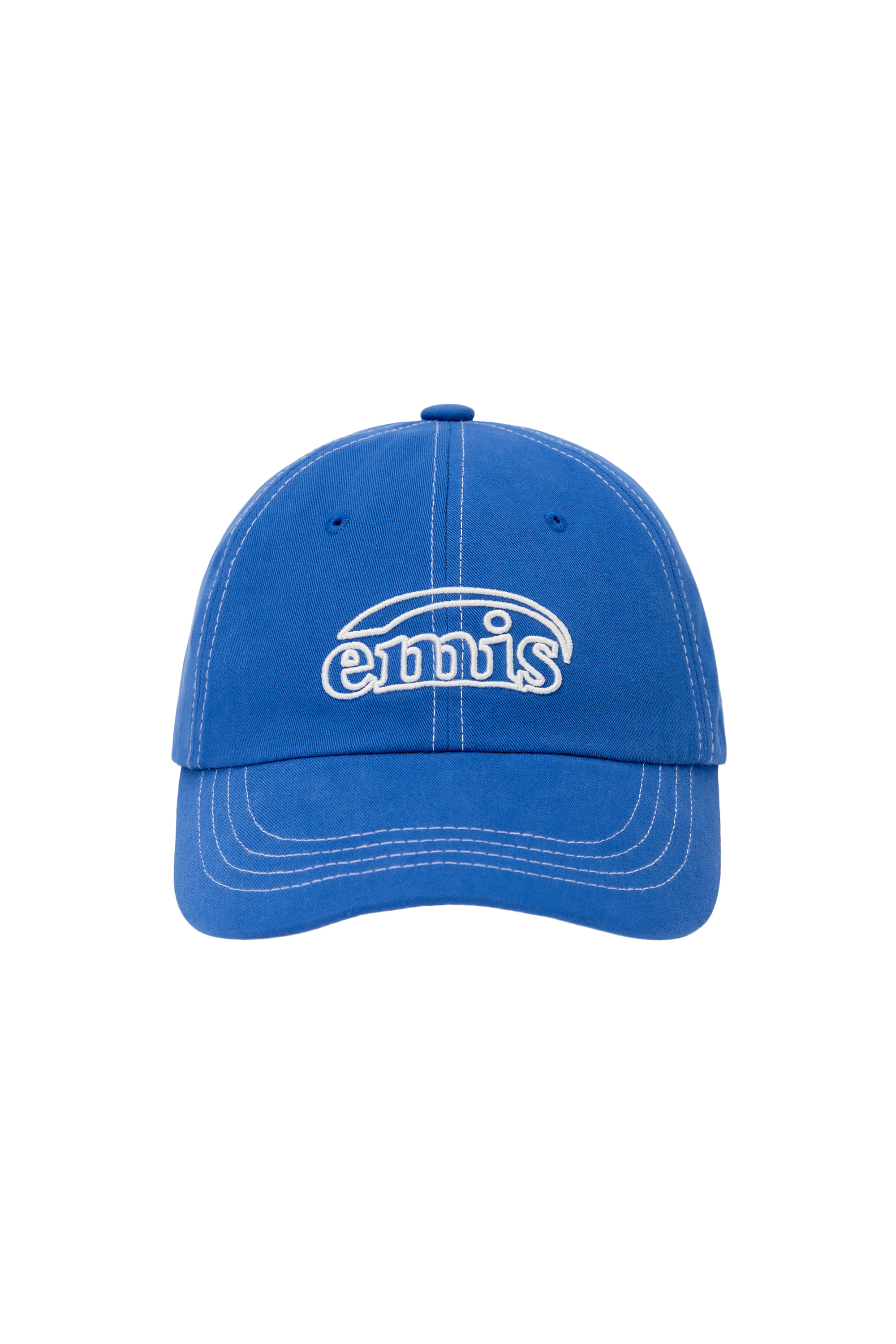 WHITE STITCH BALL CAP-BLUE