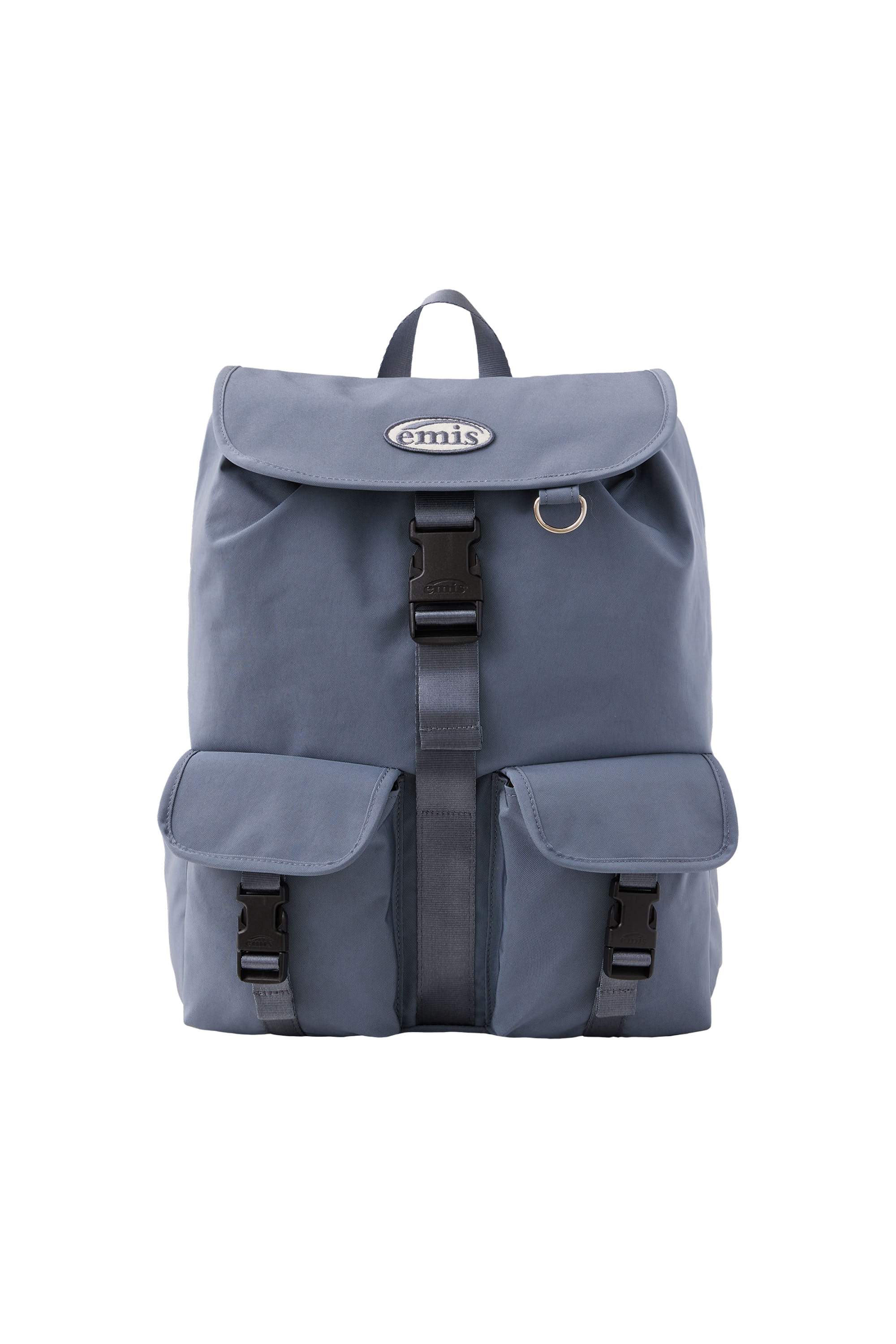DOUBLE POCKET BACKPACK-GRAY BLUE