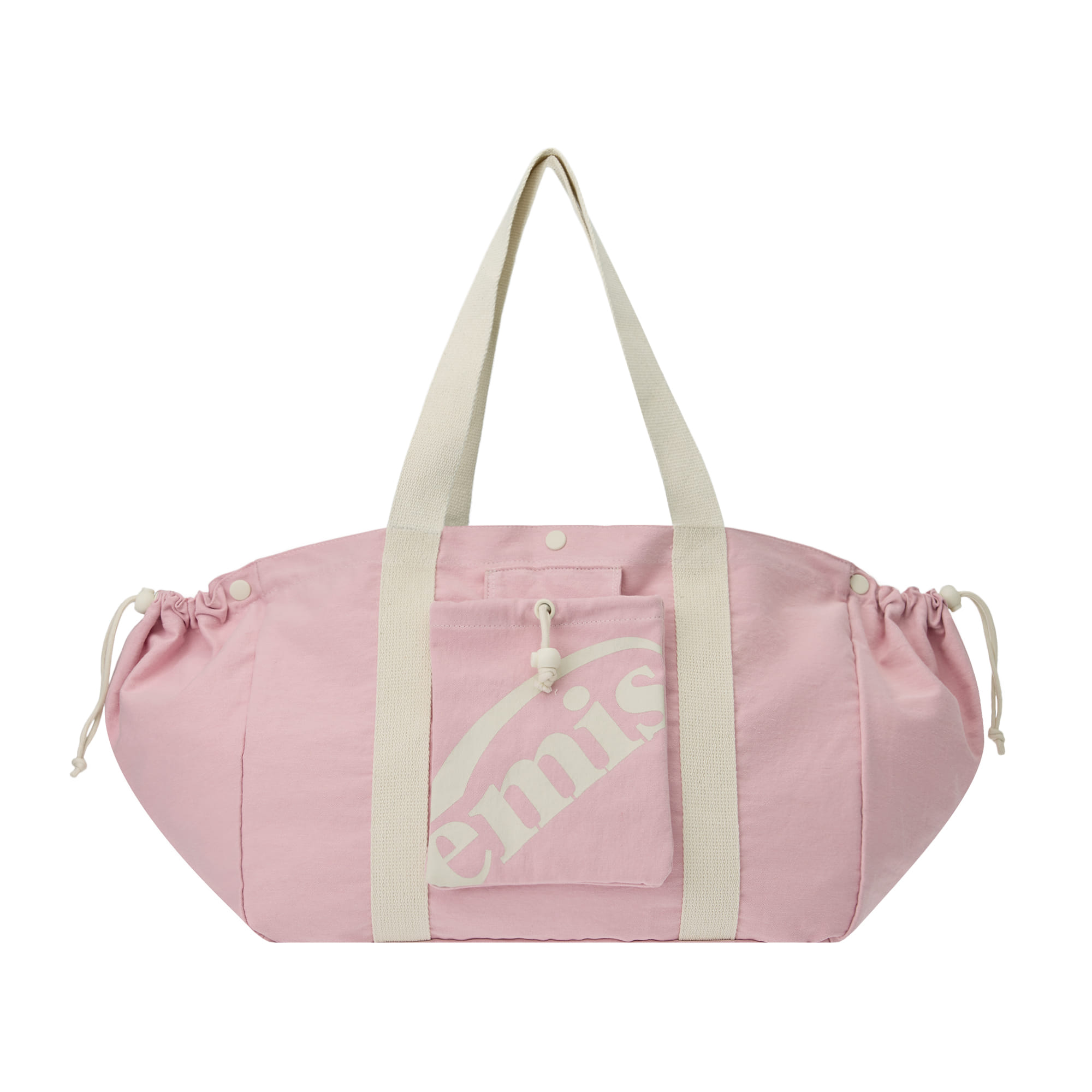 PACKABLE COTTON TOTE BAG-PINK